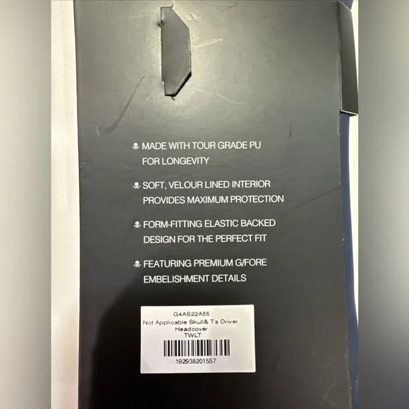 G/Fore G4 Driver Golf Headcover Skull & Tees Navy Blue Twilight - Picture 3 of 5